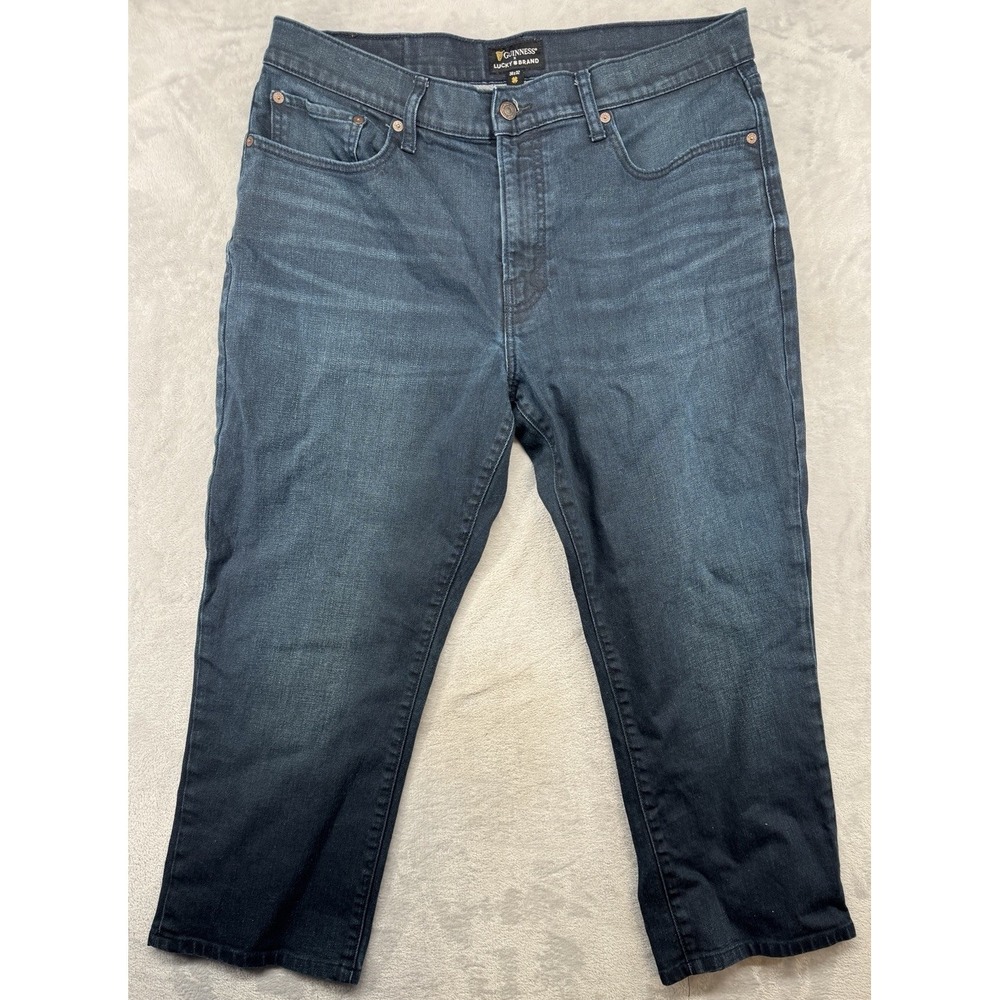 Guinness x Lucky Brand Jeans Dark Wash Men's 36x25 (Tag 36x32) Hemmed